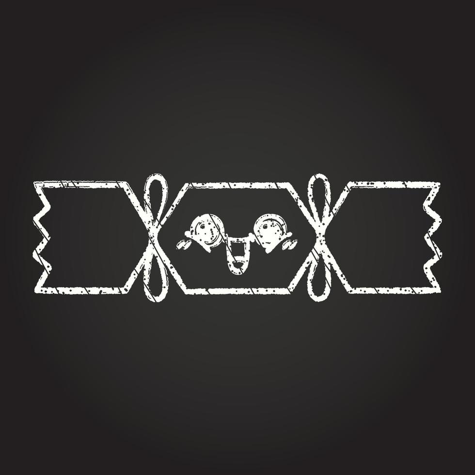 Christmas Cracker Chalk Drawing vector