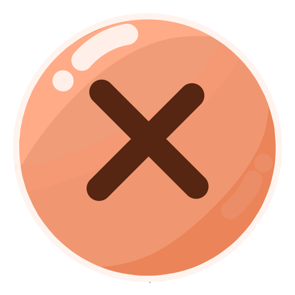 Rounded False Button png