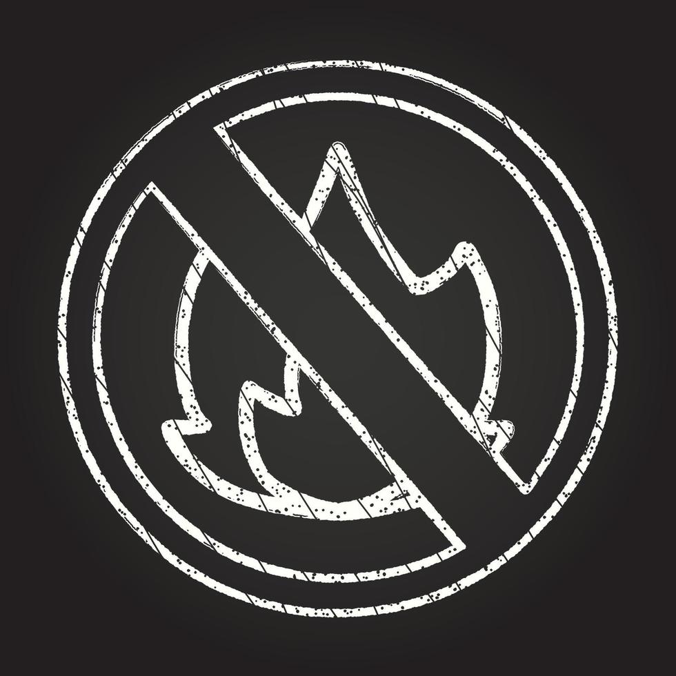 No Fires Chalk Drawing vector