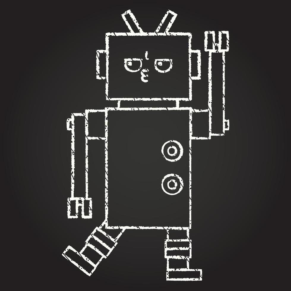 Robot Chalk Drawing 13126689 Vector Art at Vecteezy
