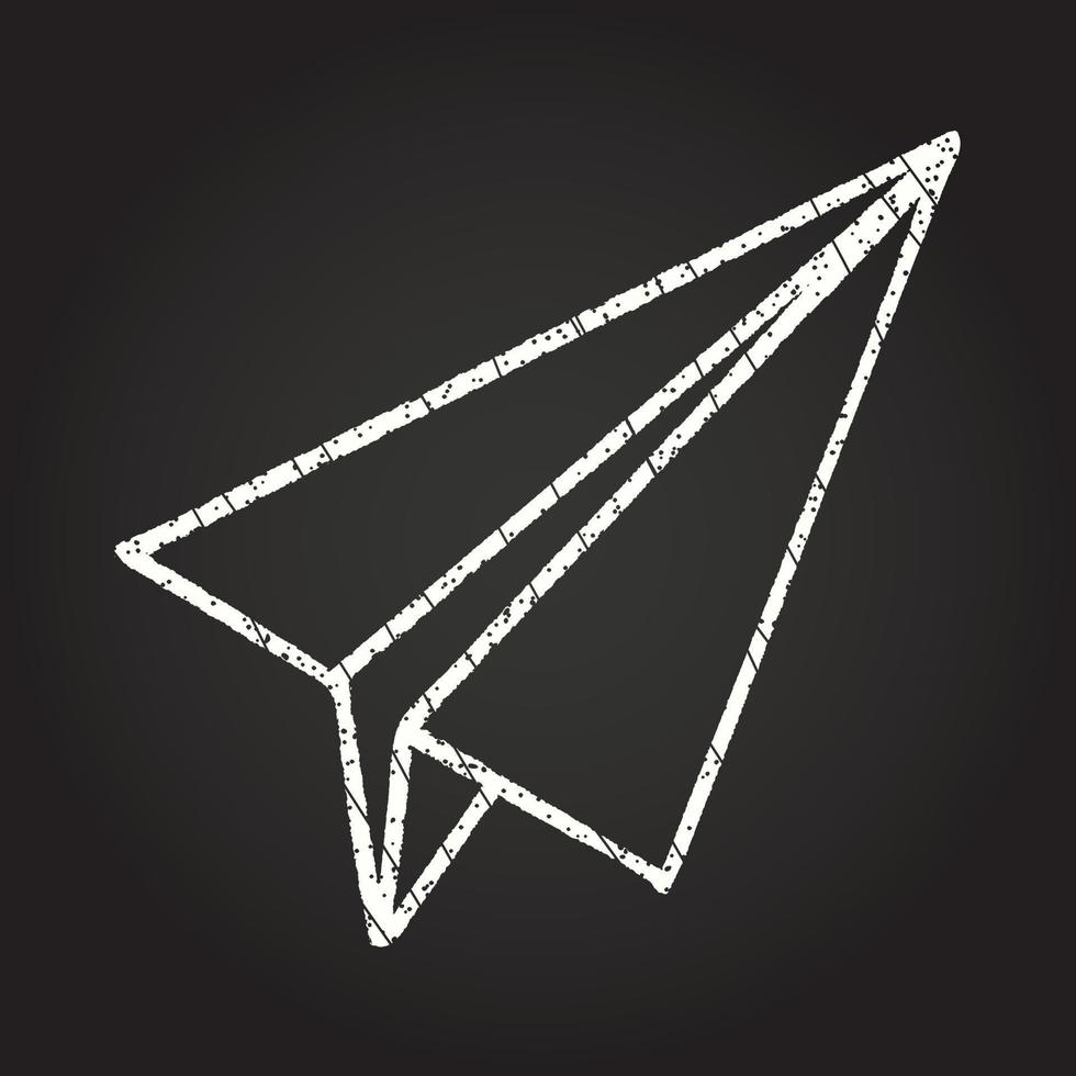 Paper Airplane Chalk Drawing vector