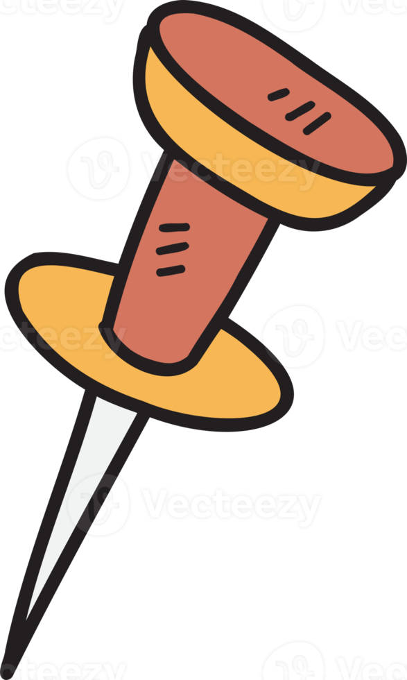 Hand Drawn cute paper pin illustration 13126792 PNG