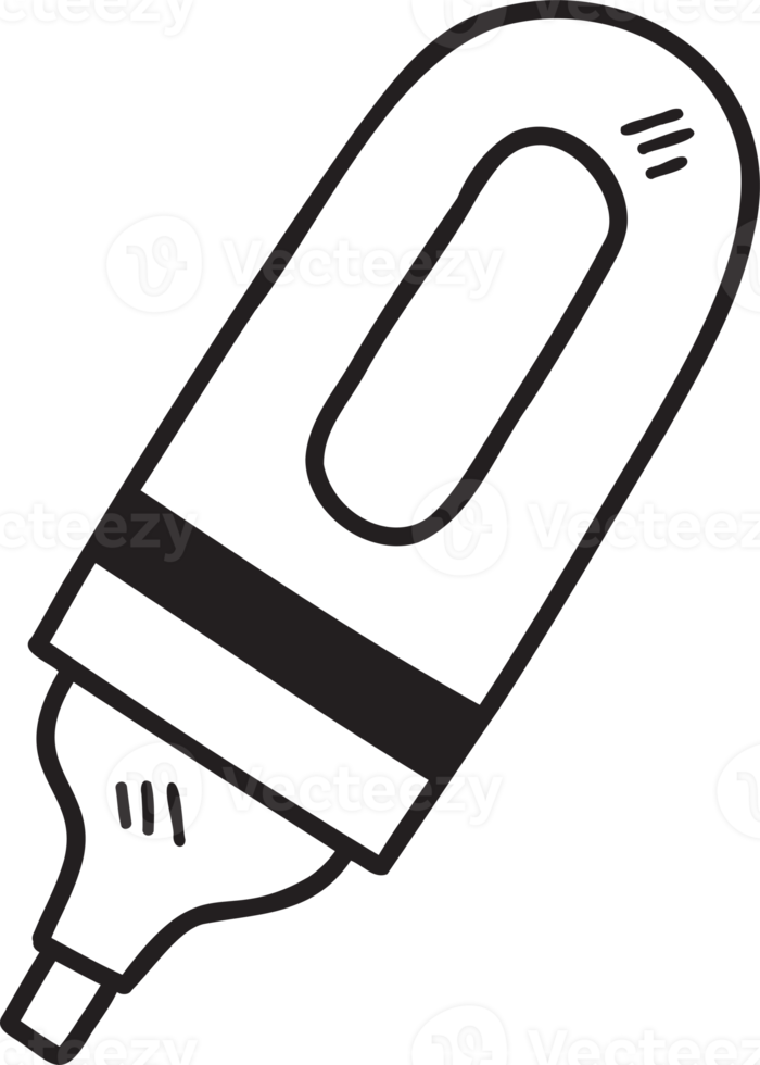 Hand Drawn highlighter pen illustration 13126823 PNG