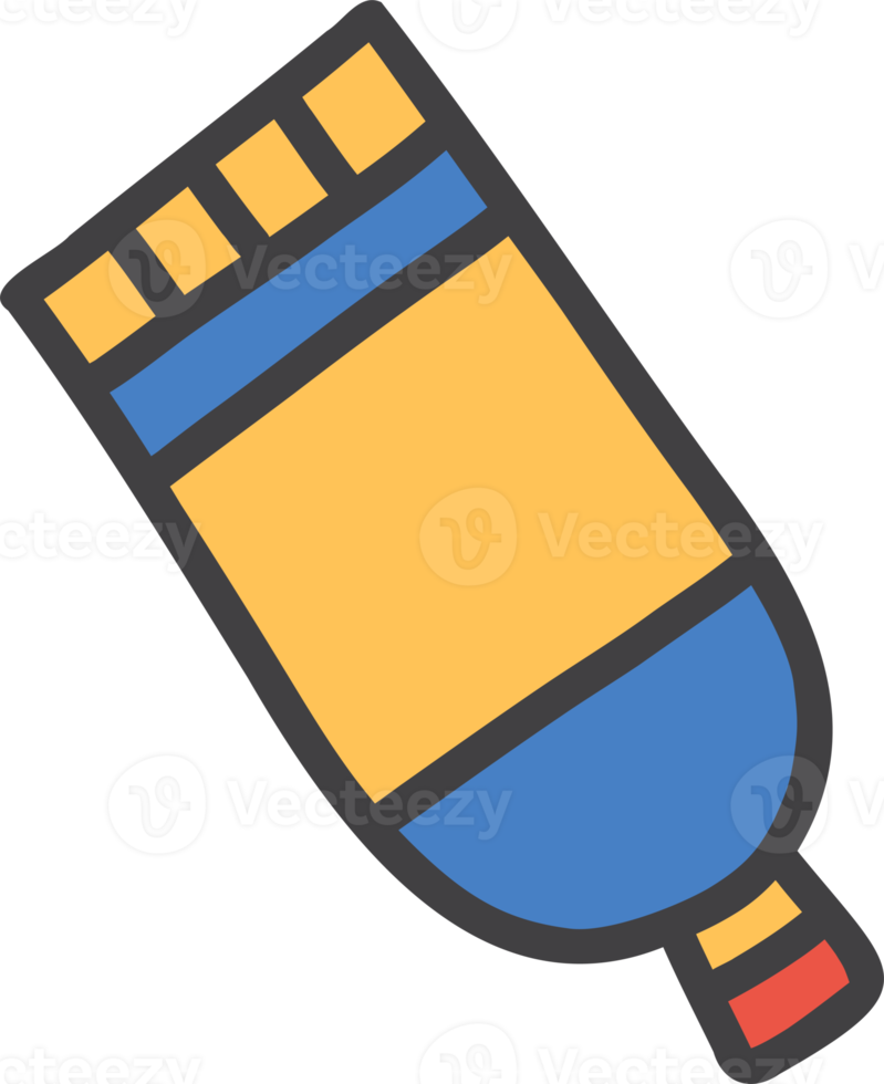 hand gezeichnete farbtubenillustration png