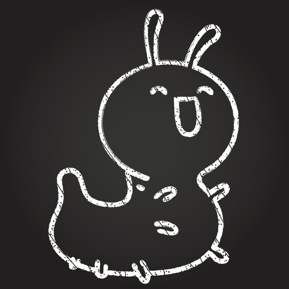 Happy Caterpillar Chalk Drawing vector