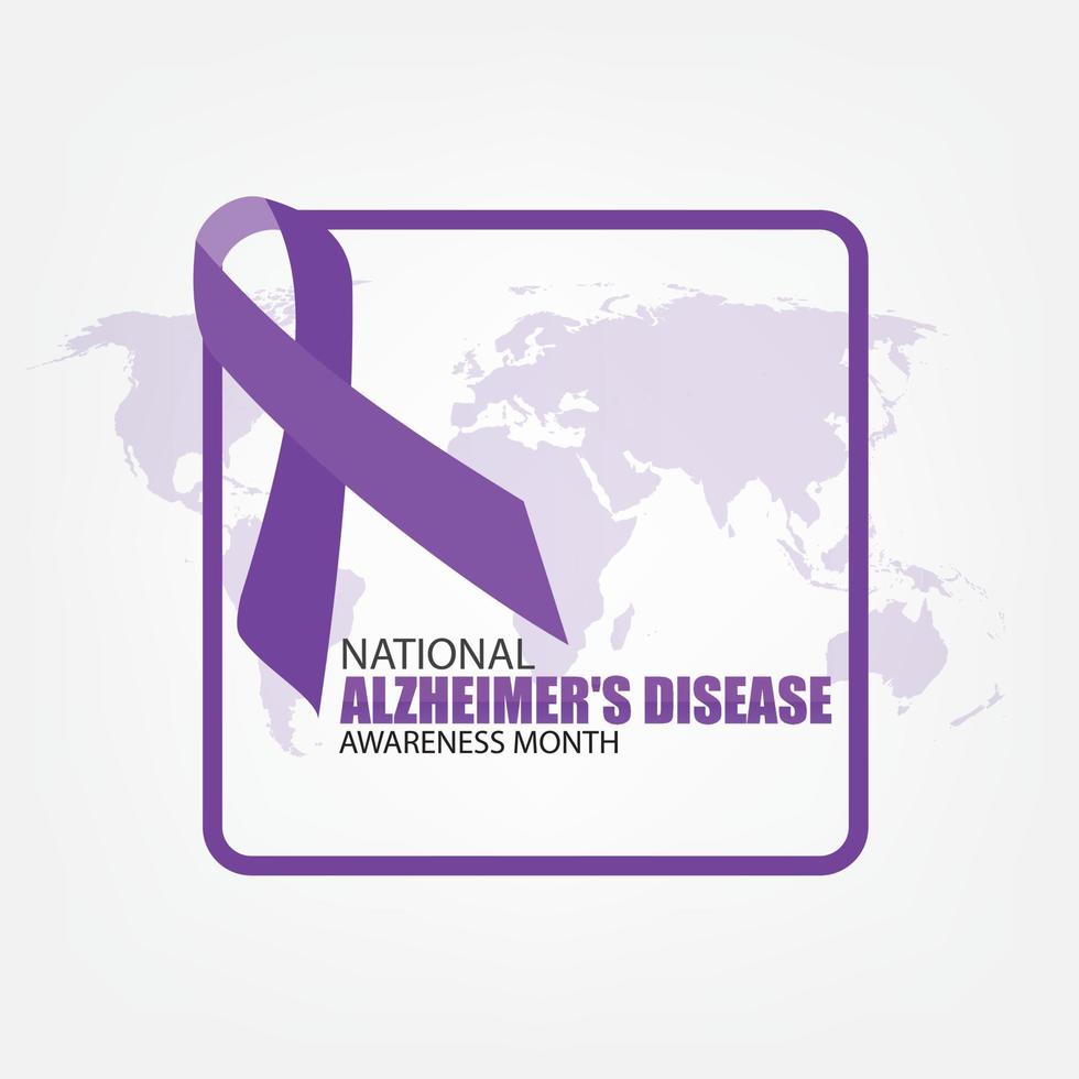 Vector National Alzheimer's Disease Awareness Month. Simple and elegant design