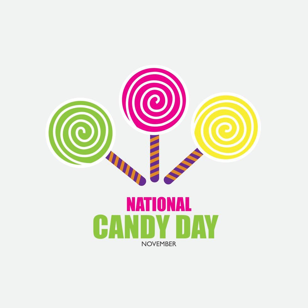 Vector Illustration of National Candy Day. Simple and Elegant Design