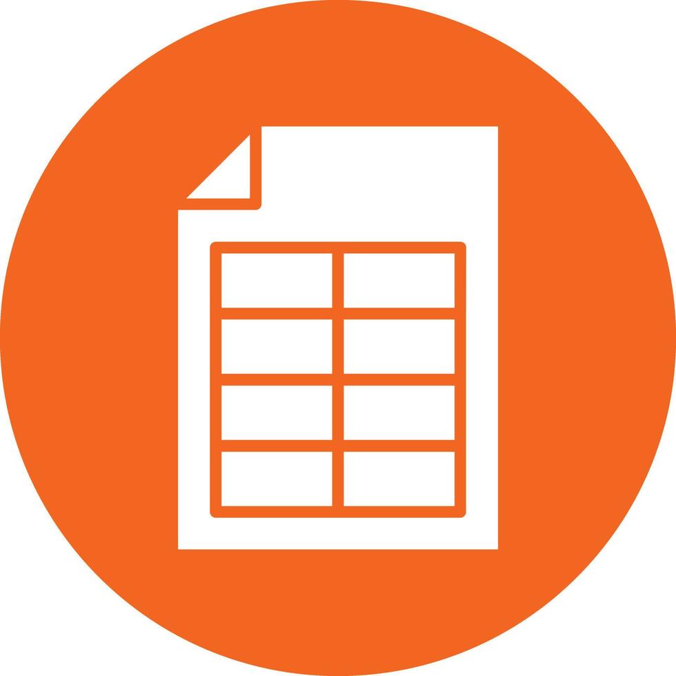 Spreadsheet Icon Style vector