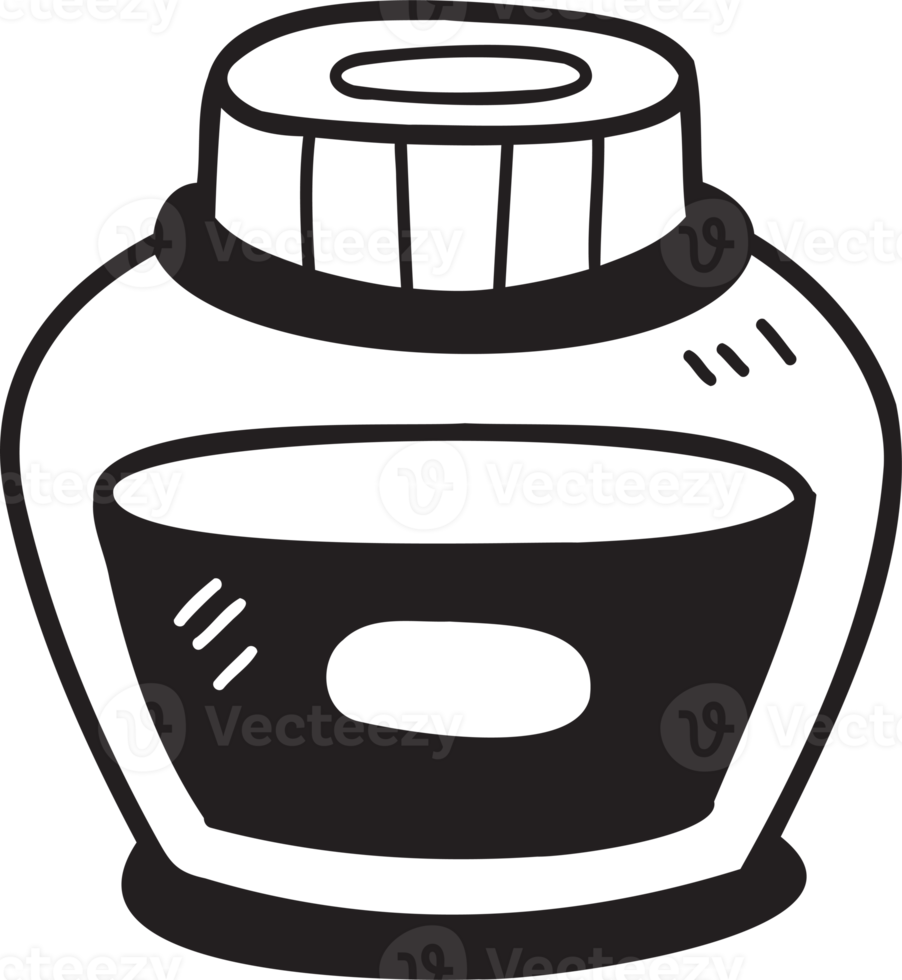 Hand Drawn ink bottle illustration 13127087 PNG