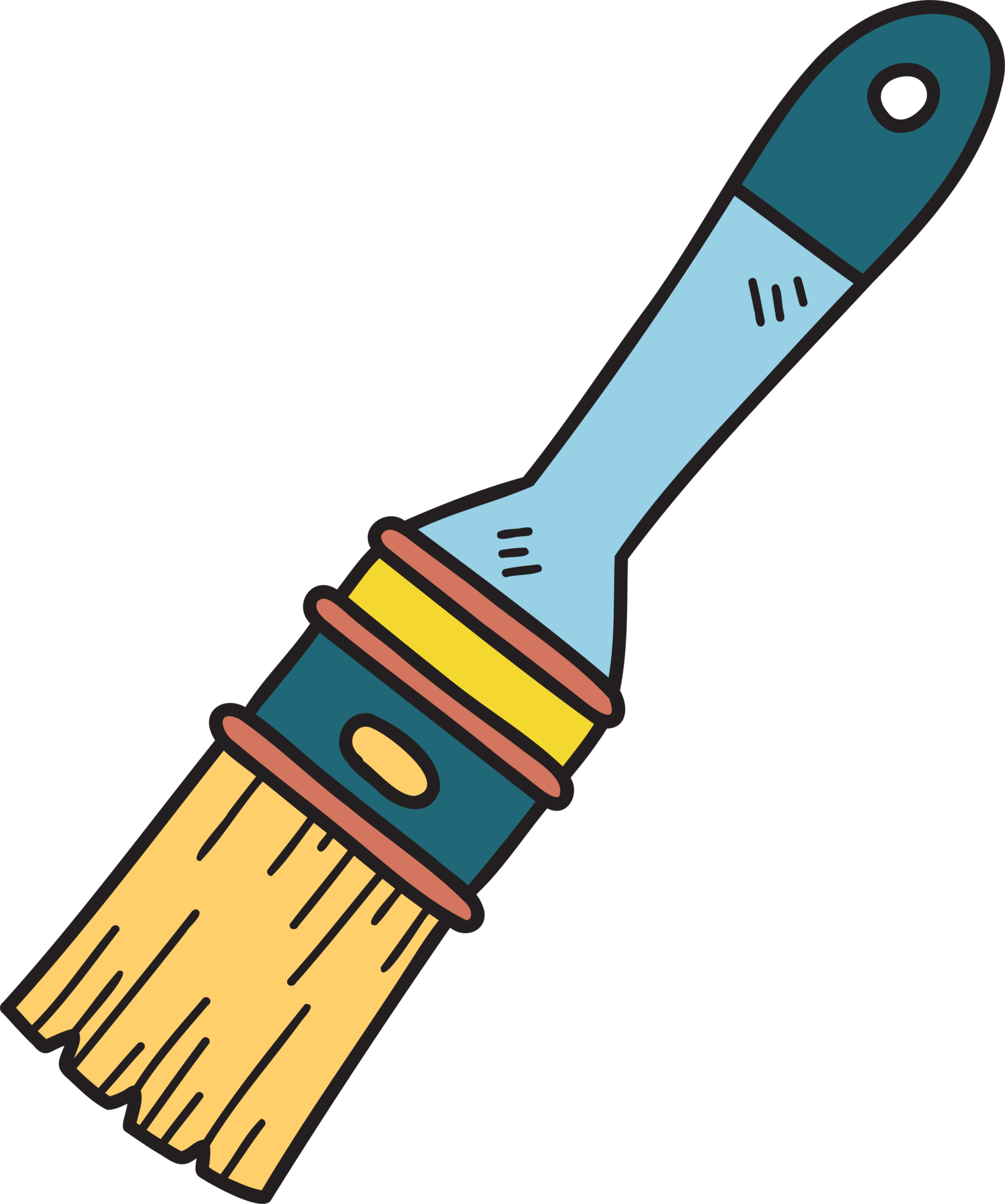 Hand Drawn cute paint brush illustration 13127116 PNG