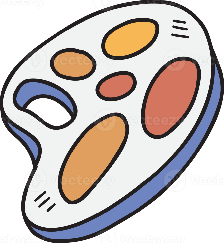 Hand Drawn acrylic paint tray illustration 13127120 PNG