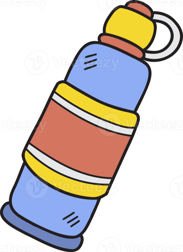 Hand Drawn water bottle for kids illustration png