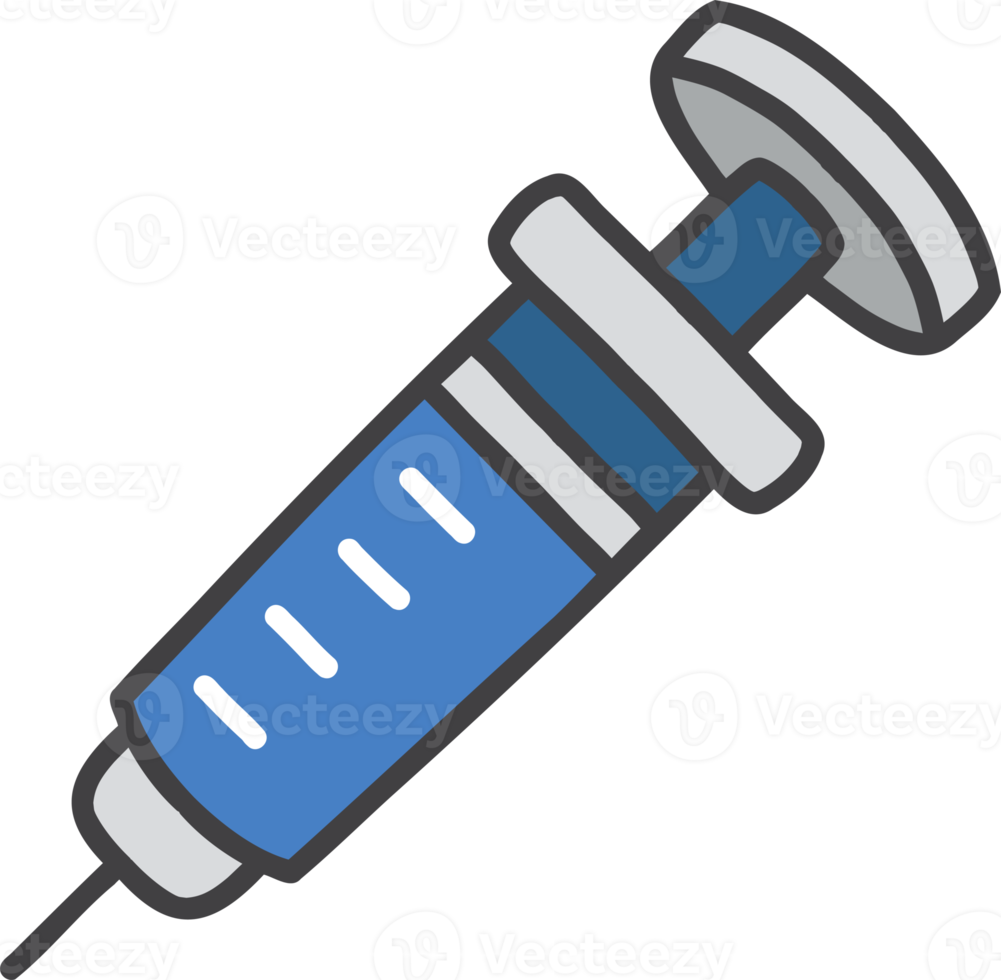 Hand Drawn syringe illustration png