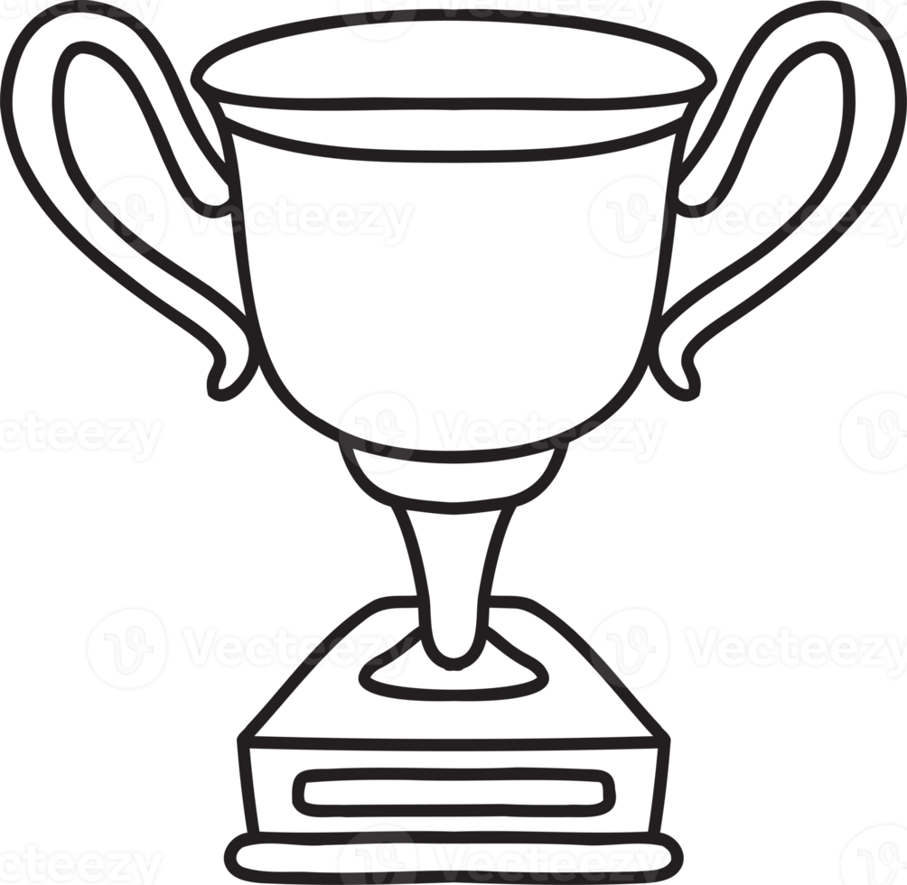 Hand Drawn trophy illustration png