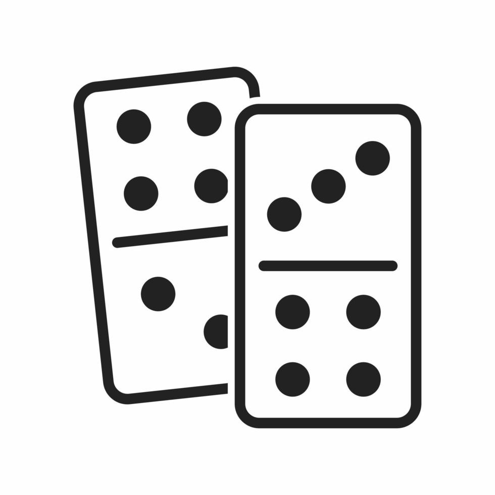 domino outline icon vector