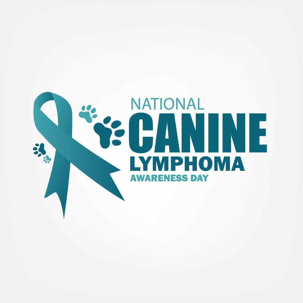 Vector Illustration. National Canine Lymphoma Awareness Day. Simple and Elegant Design