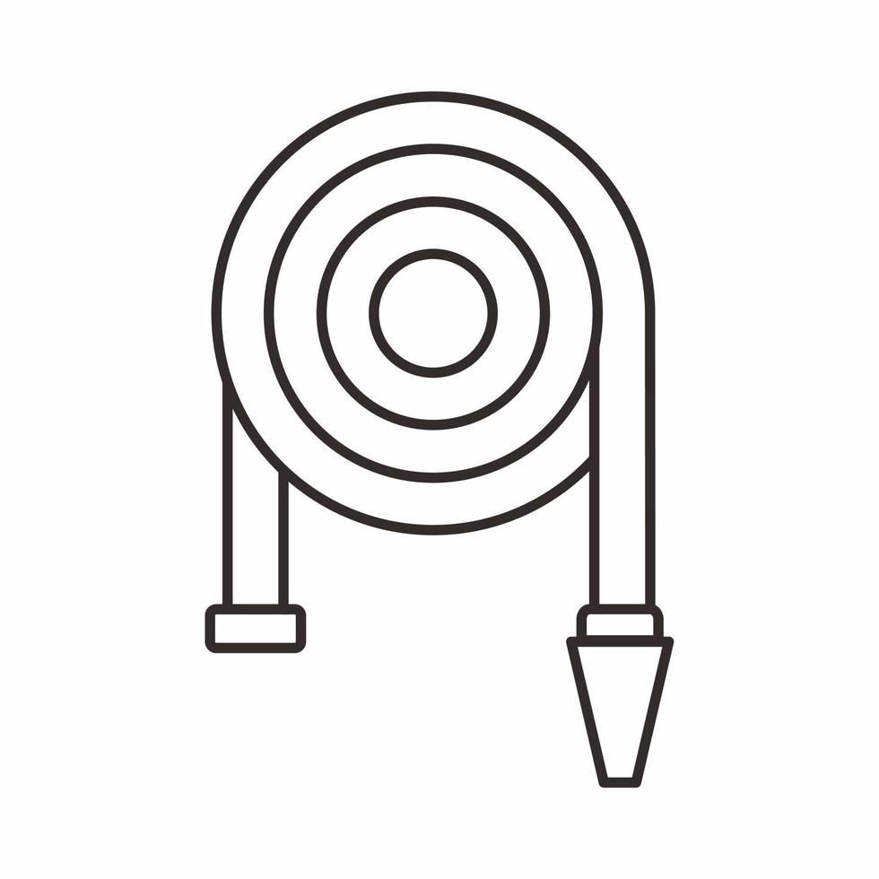 fire hose reel outline icon vector