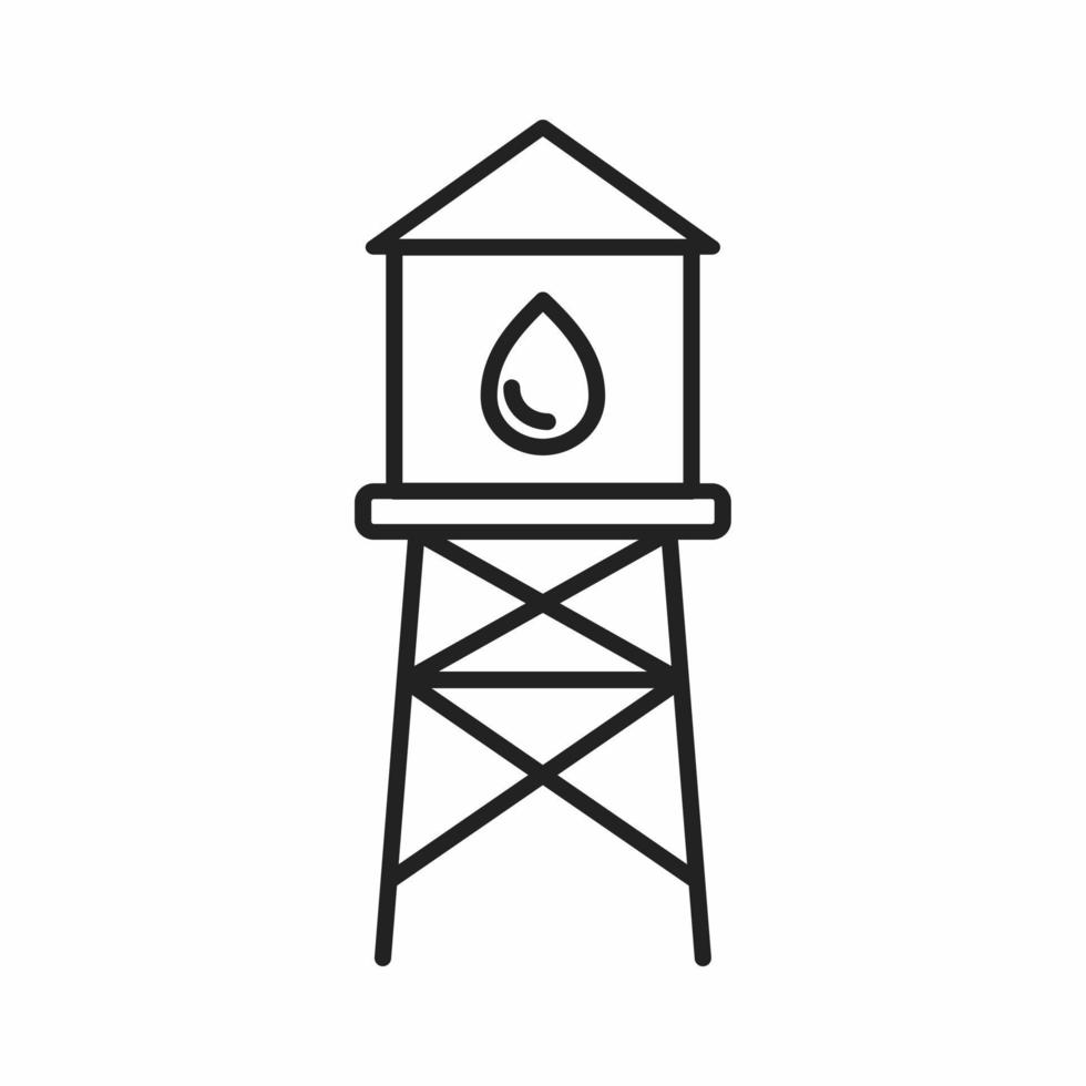 watertank outline icon vector