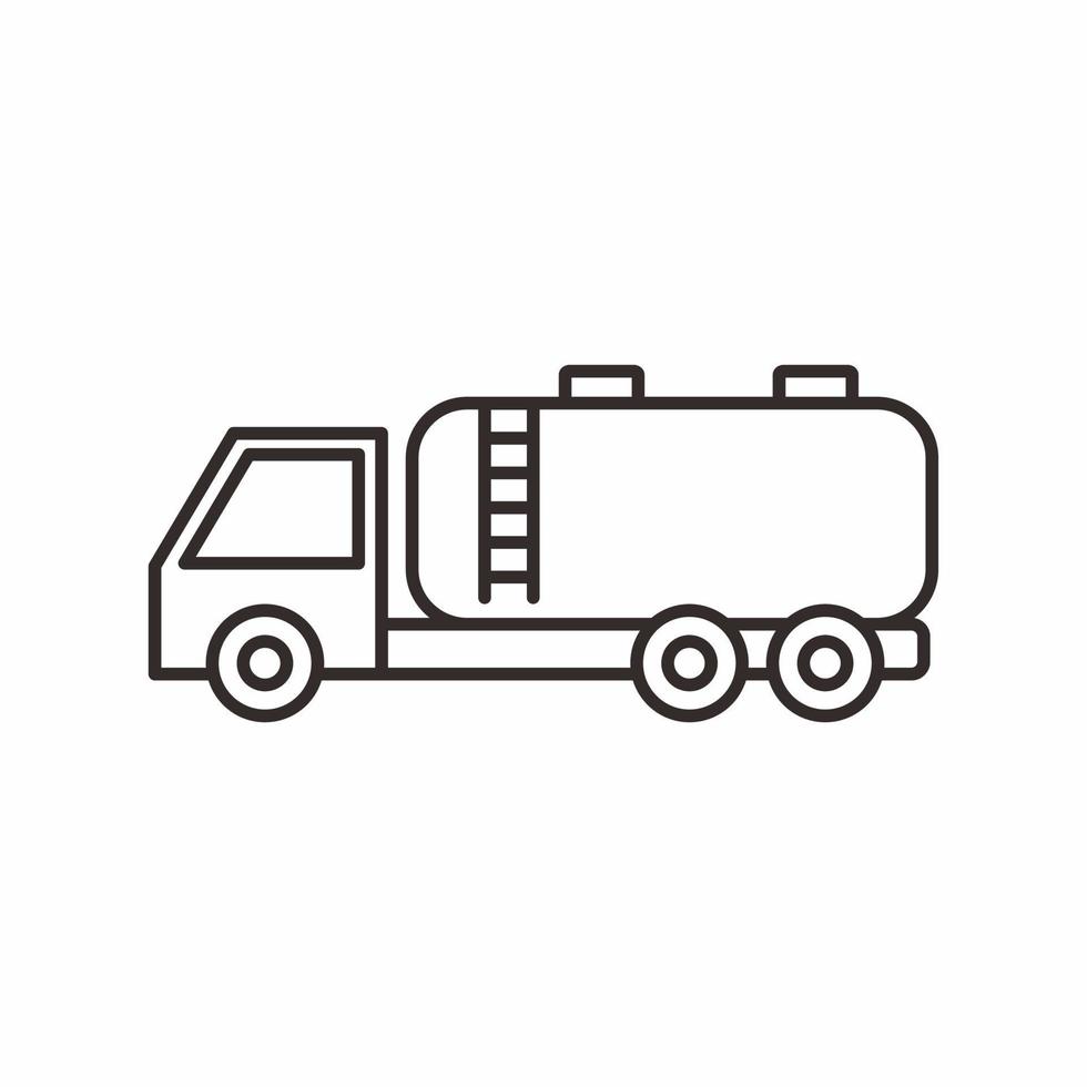 Truck Tanker outline Icon vector