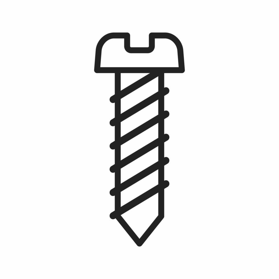 screw outline icon vector