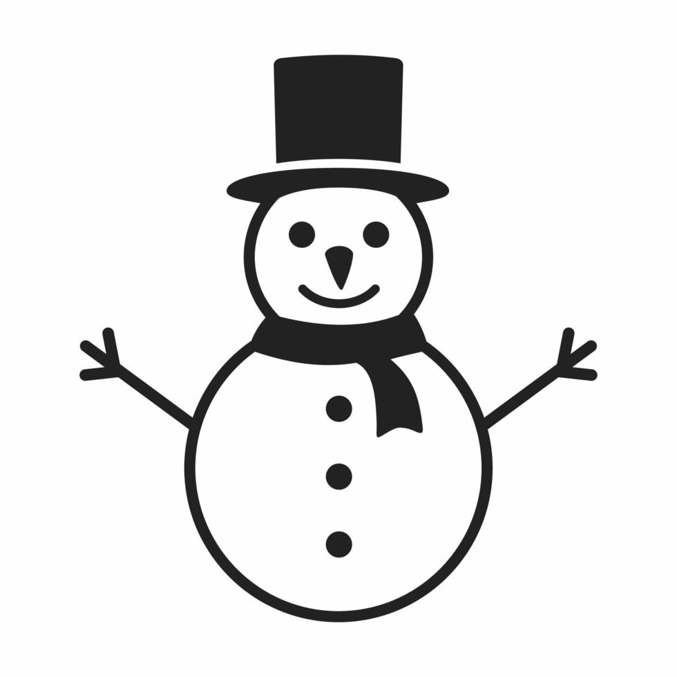 snowman flat icon vector