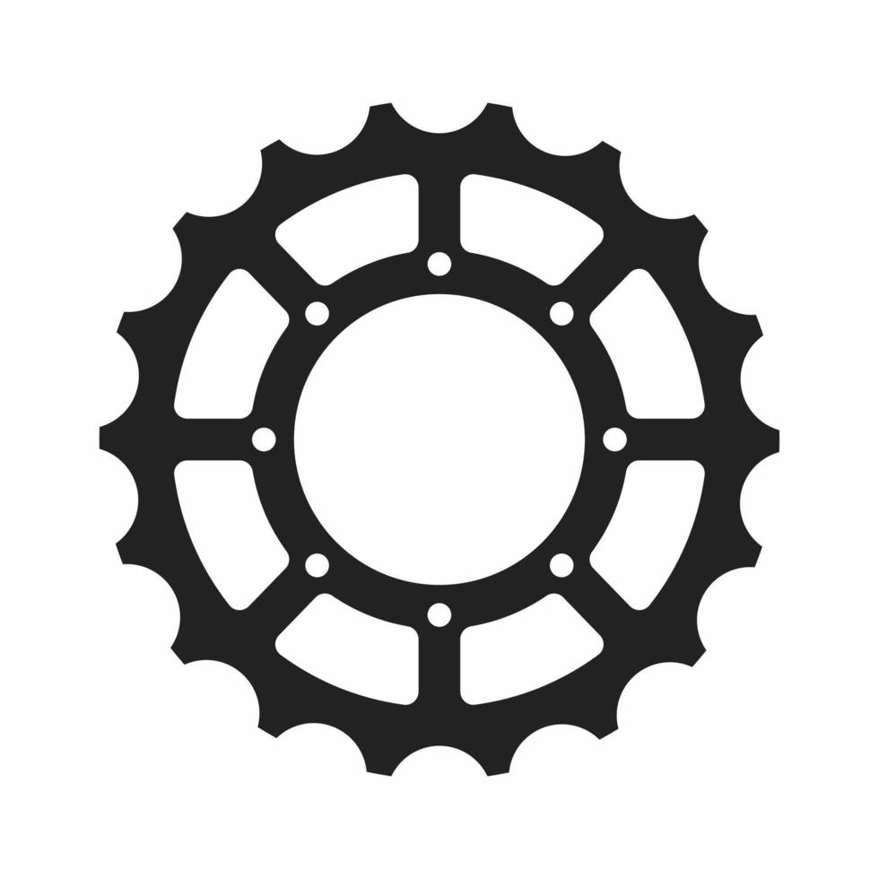 Bicycle sprocket flat icon vector