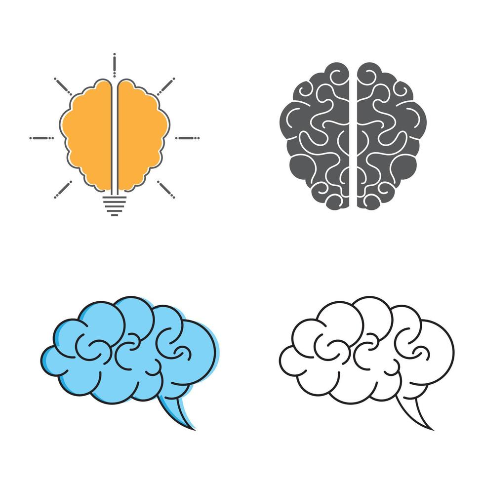 Health Brain Vector Illustration Icon Template