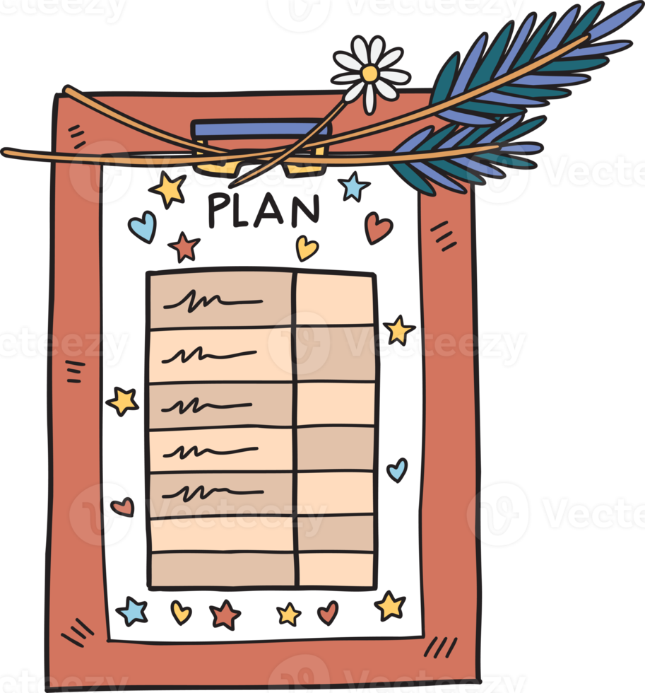 Hand Drawn report paper illustration png