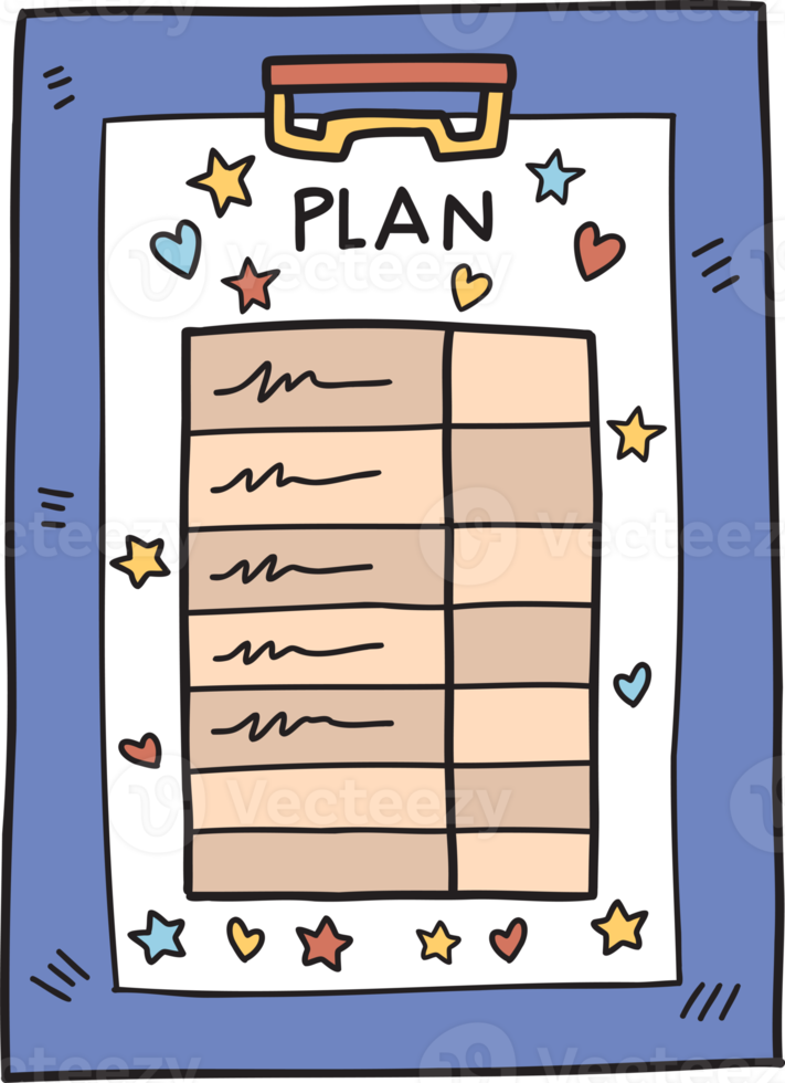 ilustração de papel de relatório desenhado à mão png