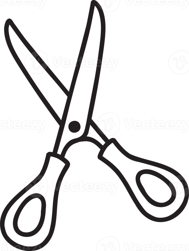 ilustração de tesoura desenhada de mão png