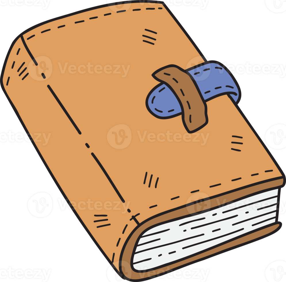 Hand Drawn cute book illustration png
