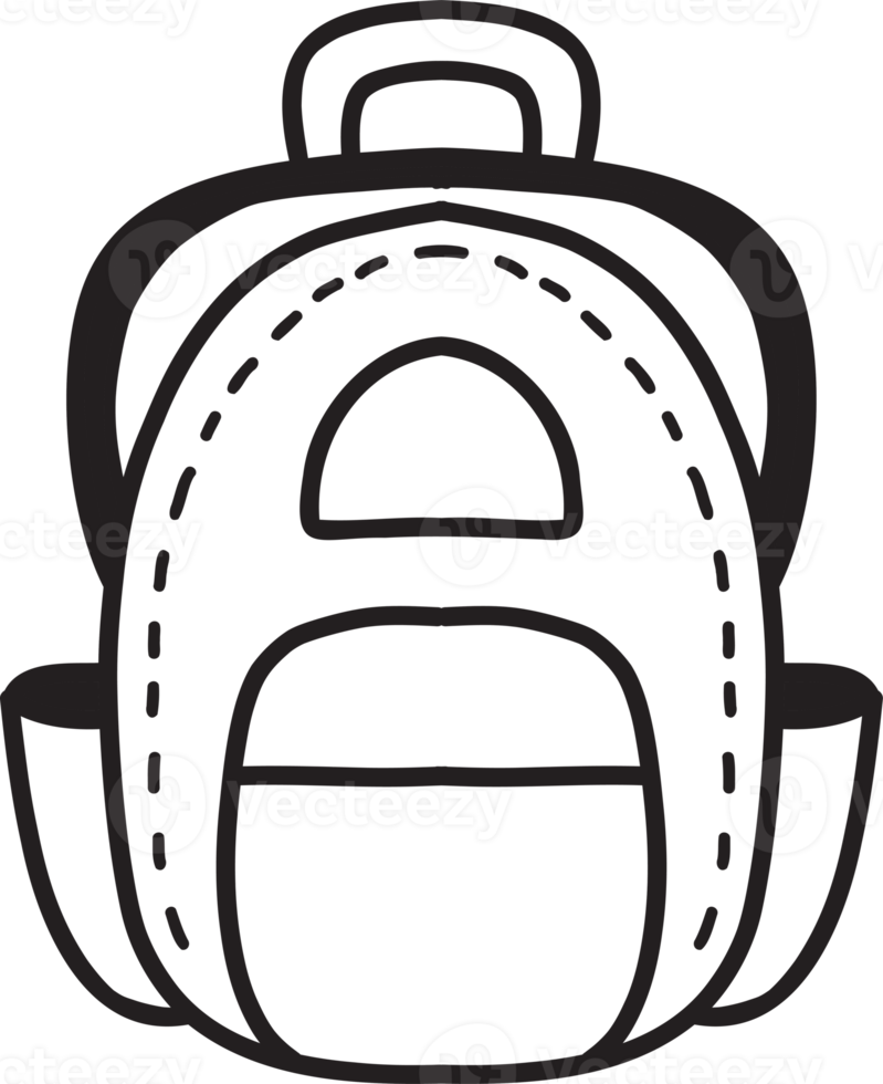 Hand Drawn backpack for students illustration 13127375 PNG