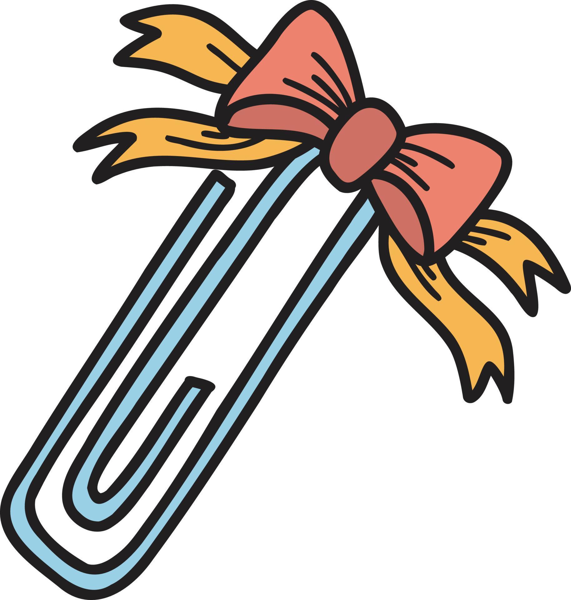 Hand Drawn cute Paper clip illustration 13127519 Vector Art at Vecteezy