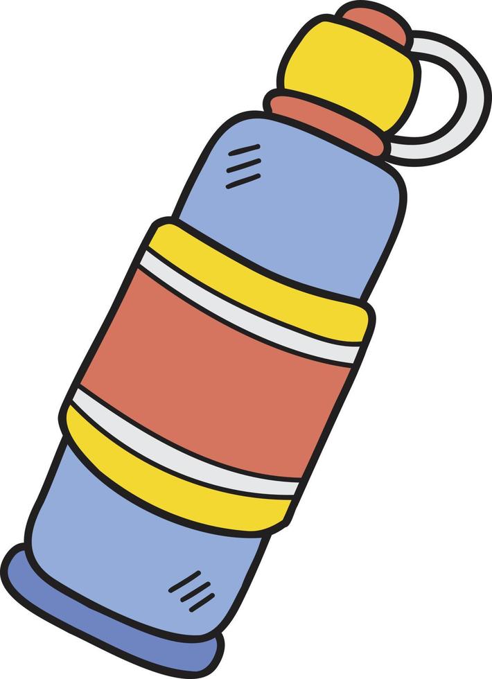 botella de agua dibujada a mano para niños ilustración vector