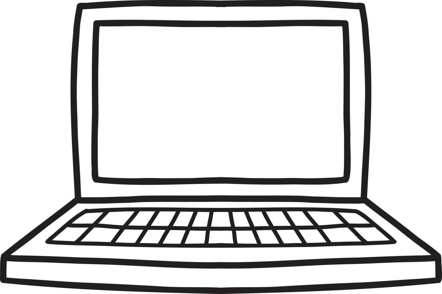 ilustración de computadora portátil dibujada a mano vector