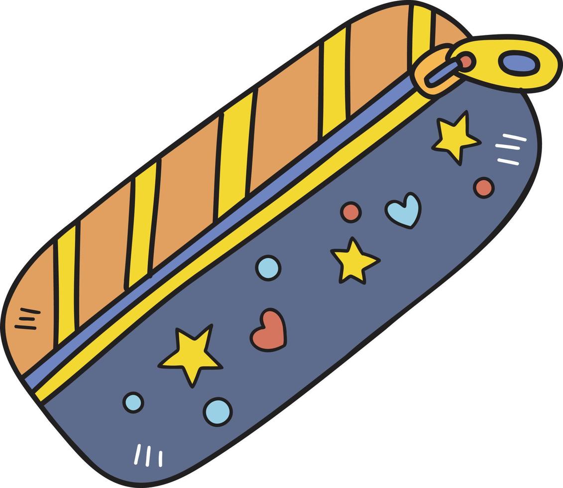 Hand Drawn pencil case illustration vector