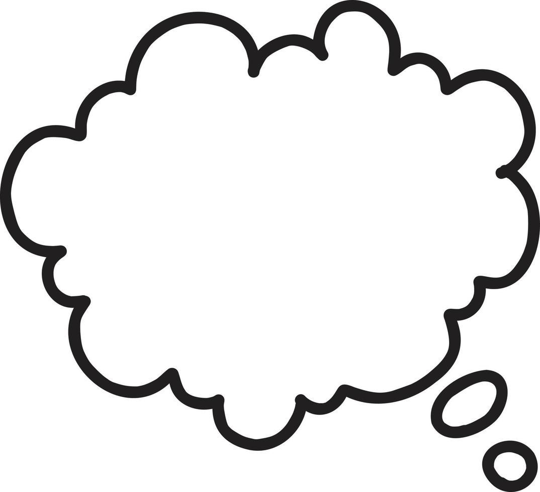 Hand Drawn cloud message illustration vector