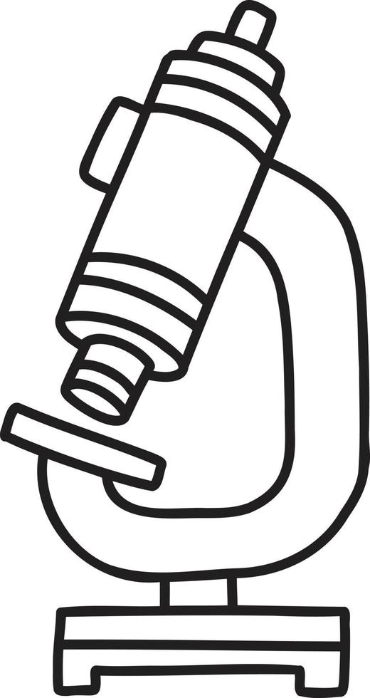 Hand Drawn cute microscope illustration vector