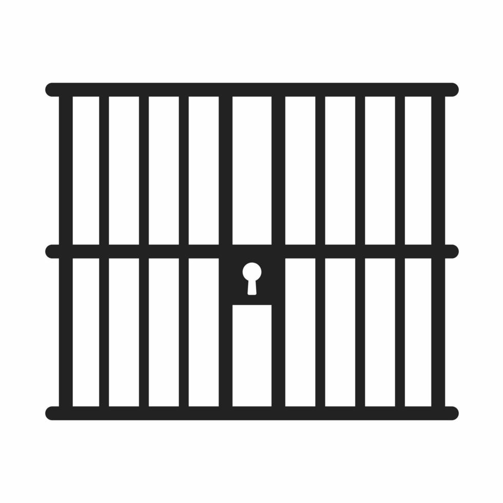 jail outline icon vector