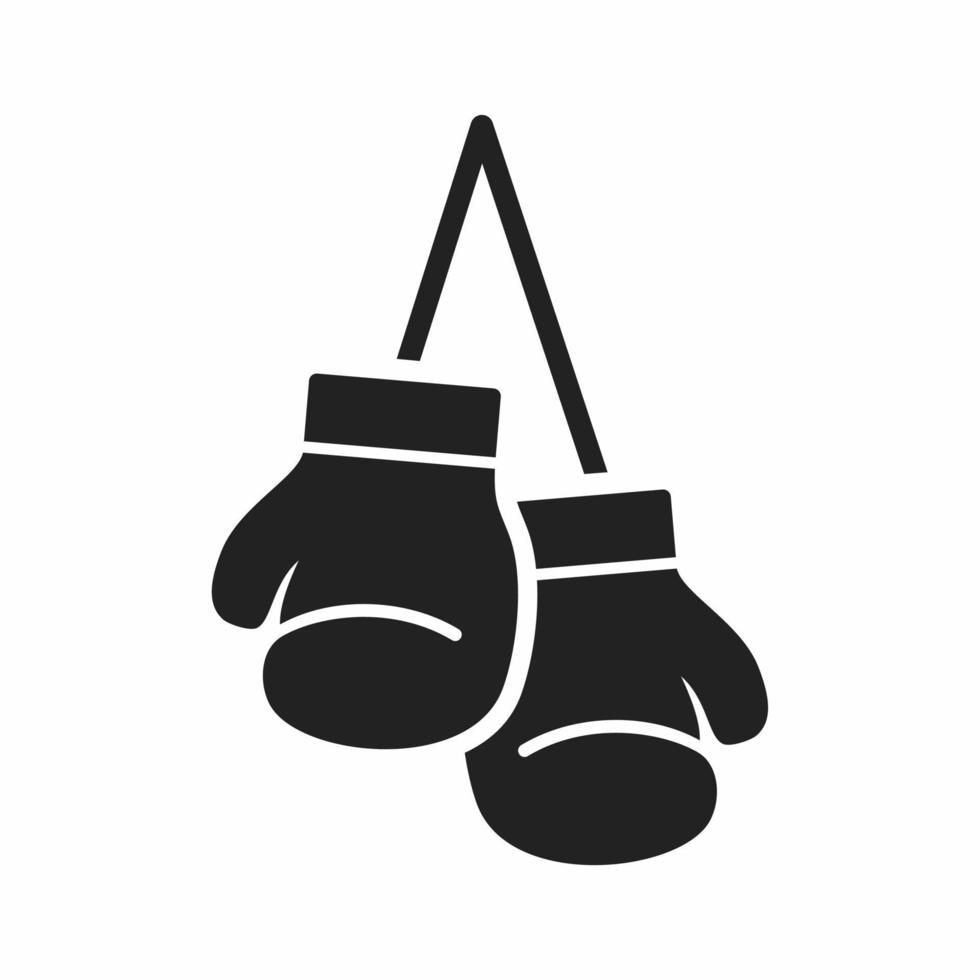 guante de boxeo icono plano vector