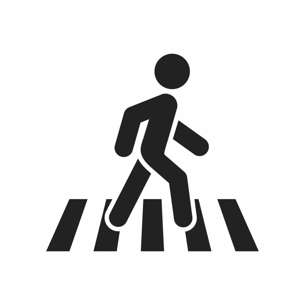 Crosswalk flat icon vector