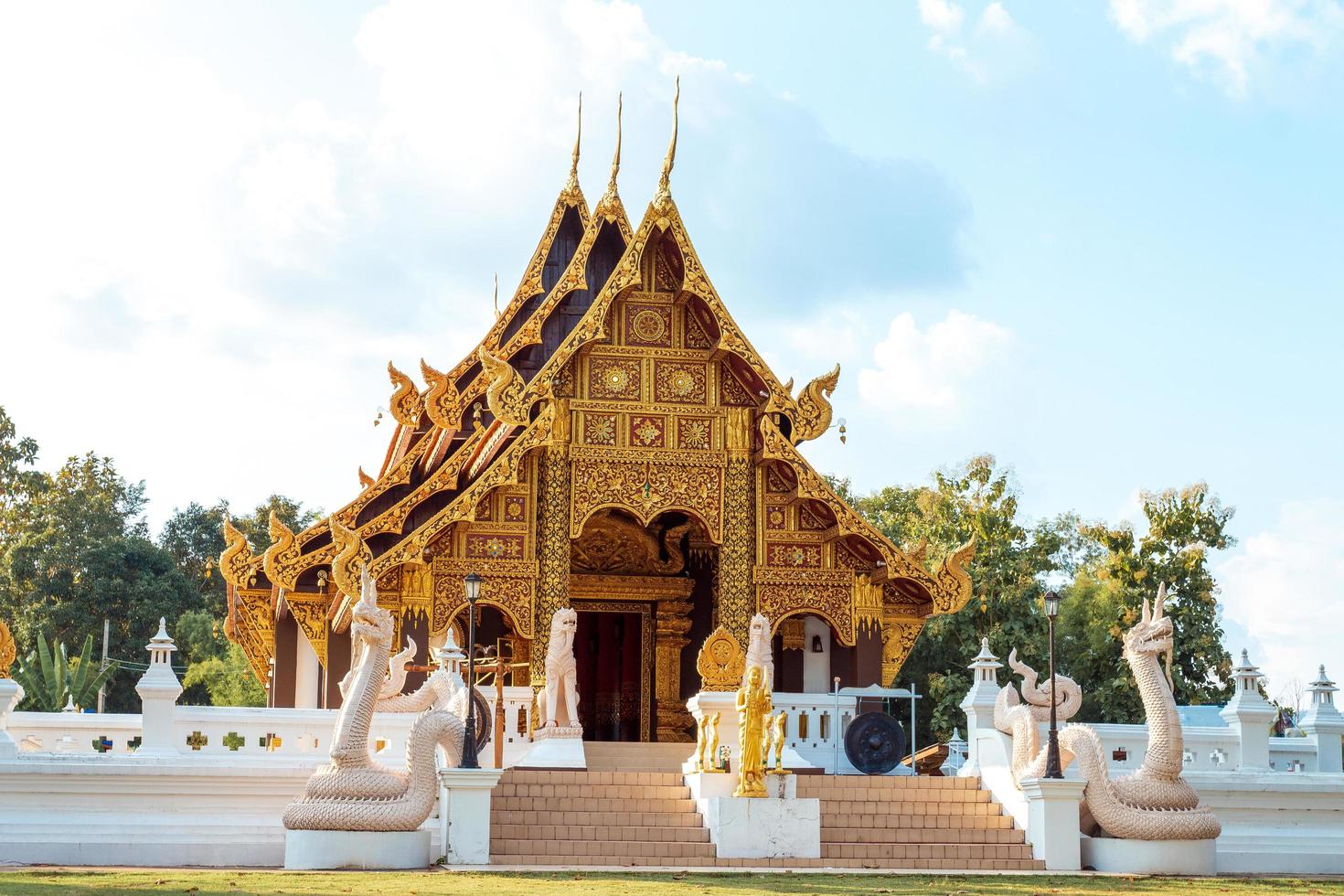 Religious place, Beautiful Lanna Thai temple. photo