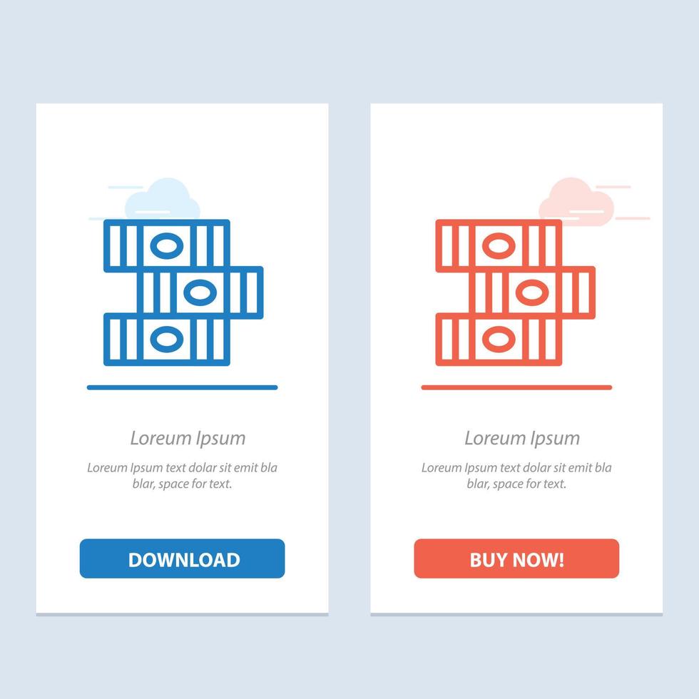 Books Education Library  Blue and Red Download and Buy Now web Widget Card Template vector
