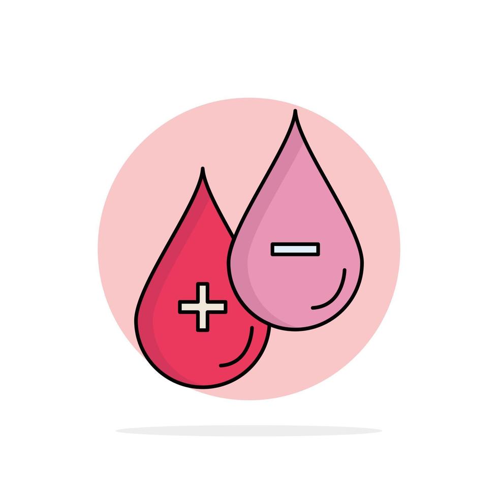 gota de sangre líquido más menos vector de icono de color plano