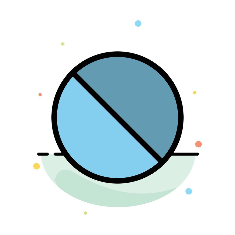 Cancel Forbidden No Prohibited Abstract Flat Color Icon Template vector