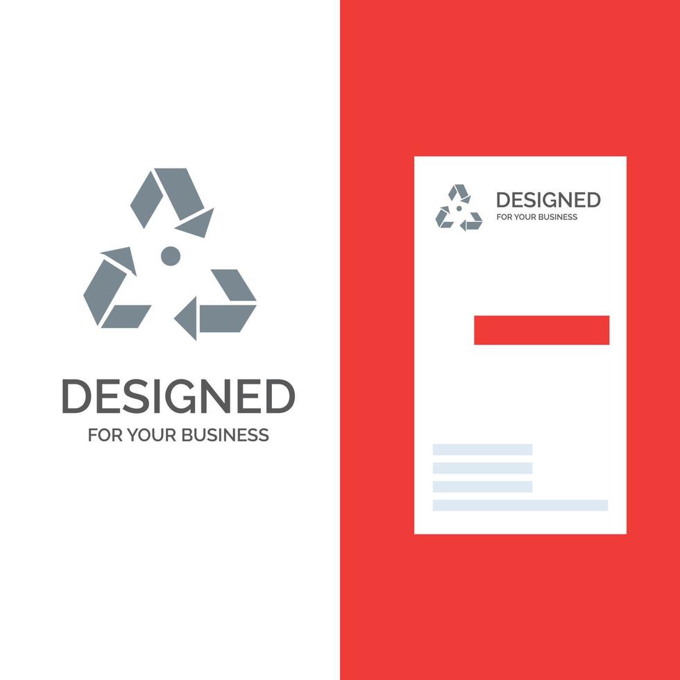 Eco Ecology Environment Garbage Green Grey Logo Design and Business Card Template vector