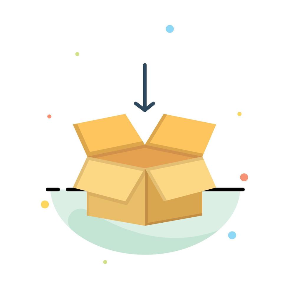 Box Arrow Shipping Education Abstract Flat Color Icon Template vector