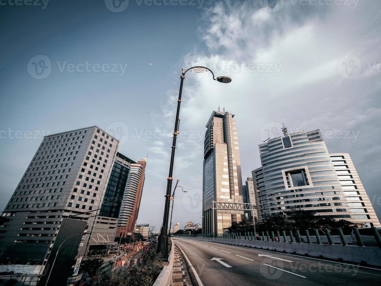 Low angle view of skyscrappers in the cuty photo