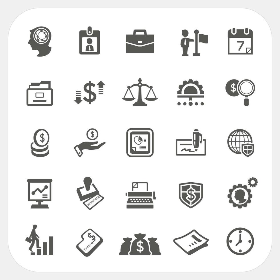 Business and finance icons set vector