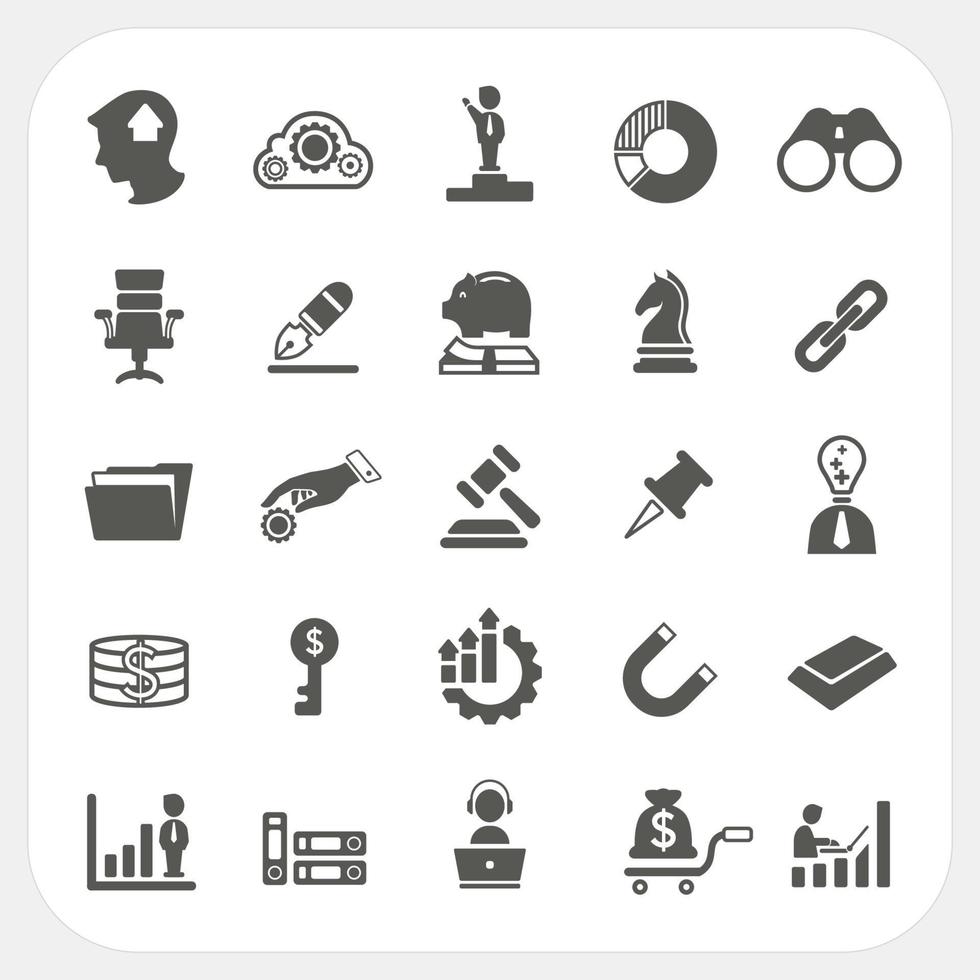 Business and finance icons set vector